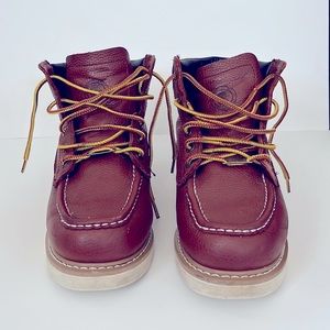 ROCKROOSTER Walker 6" Soft Toe Wedge Leather Work Boots for Men